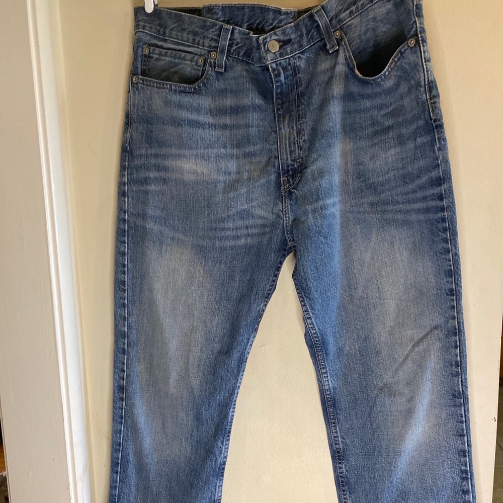 Levi's 514 Jeans Mens Size 38x32 Blue Denim Casual Work Water Less 100% Cotton